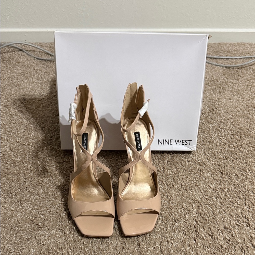 Nine West Nude Strappy Heels